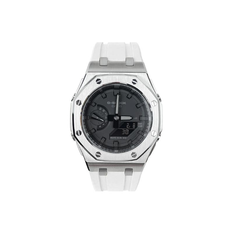 Casio Unisex Liquid Crystal,Analog Dual Display Series Black Watch GA-2100-1A1(Watch1--)