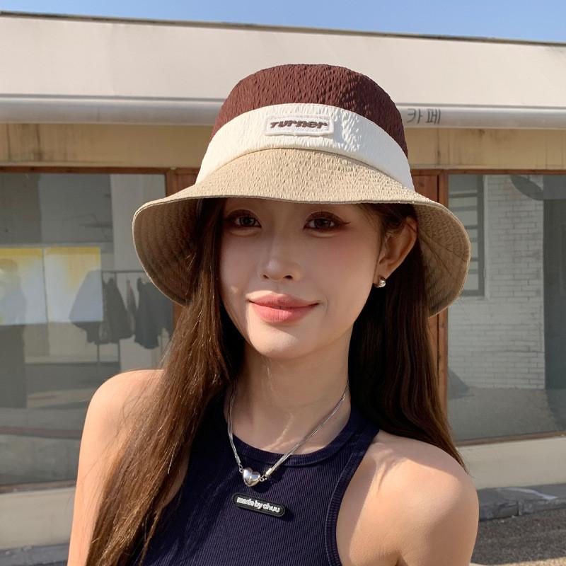 Polyester Sun Protection Cap With Wide Brim For Outdoor Casual Summer Women