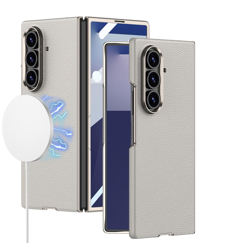 GKK PU Leather Mobile Phone Case with Magnetic Screen Protector Film Back Cover Case for Samsung Galaxy Z Fold 7 Phone Cases