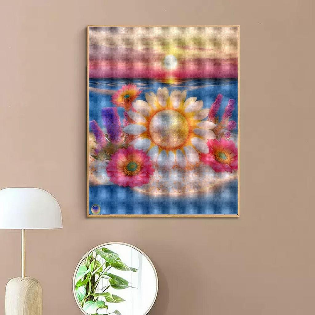Diamond Painting Landscape Sunset Embroidery Cross Stitch Sunflower Mosaic Handmade Picture Of Rhinestones Wall Decor 30x40cm/12x16inch