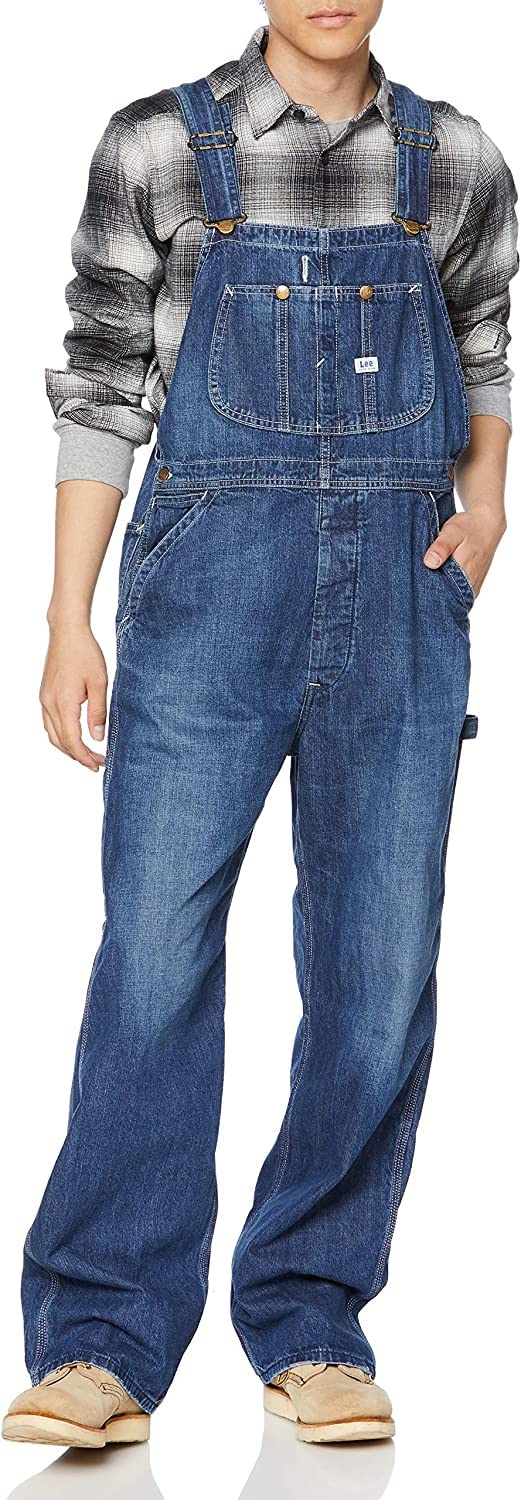 Lee Overalls Denim Salopette Large Size Unisex LM7254-2136 blue XL синий