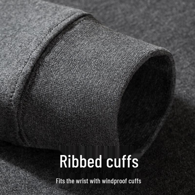 Septwolves Men's Pure Cotton Mock Neck Thermal Base Layer