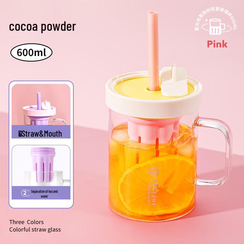 Fugurng Bestjoy Colorful Straw Glass Cup 600ml