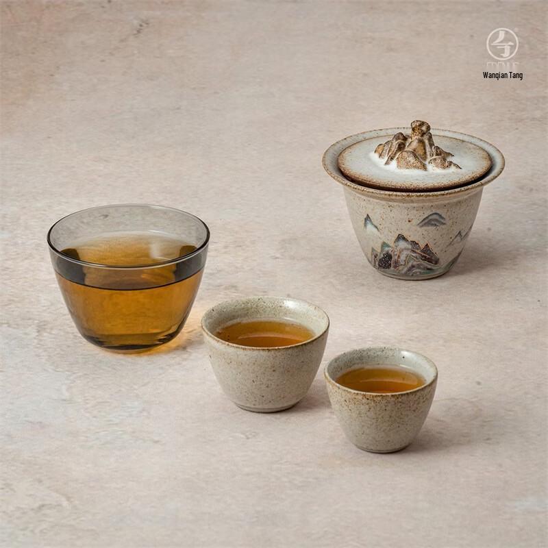 Wan Qian Tang Dunhuang Collaboration Portable Ceramic Travel Tea Set