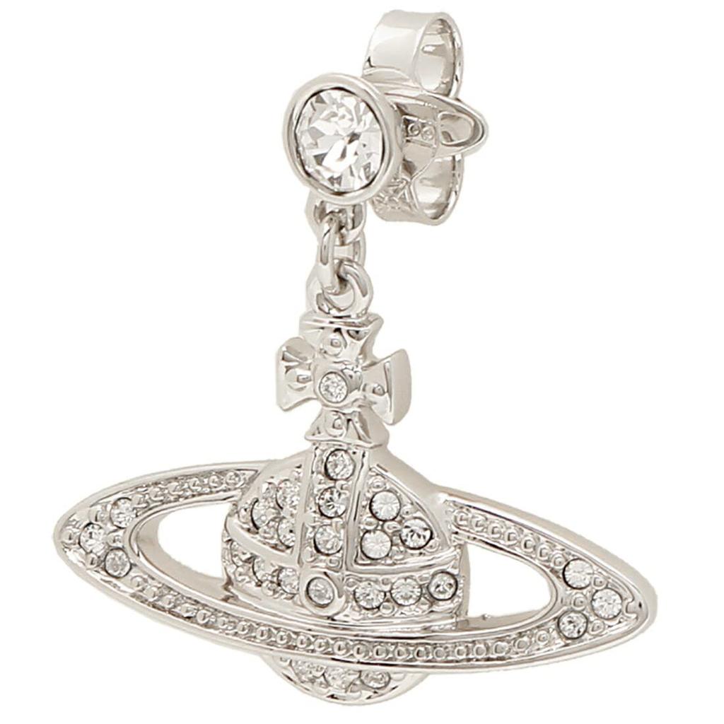 VIVIENNE WESTWOOD Earrings for Women Mini Bas Relief Drop Orb Crystal Earrings 62020025 02P116 Perfect Birthday Gift for Christmas Gift for Women - -