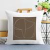 Coffee Color Printed Decorative Pillowcase Bedroom Living Room Square Cushion Pillowcase