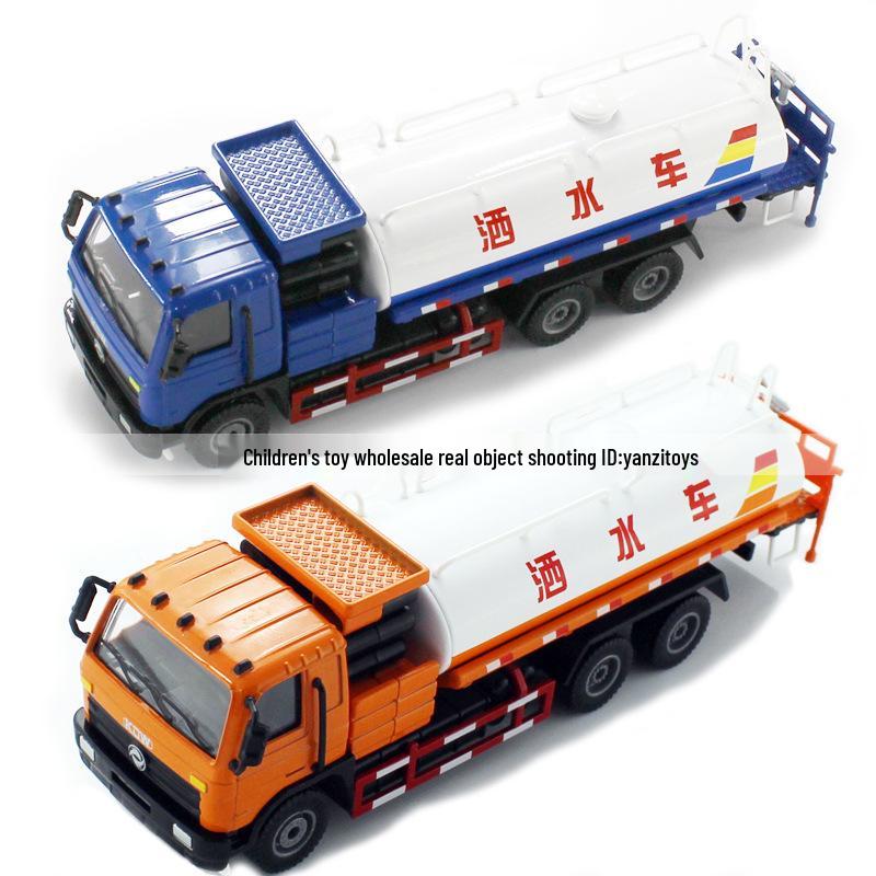 KDW 1:50 Alloy Water Sprinkler Truck Model - Sanitation & Cleaning Vehicle, Friction Powered 1:50 Scale