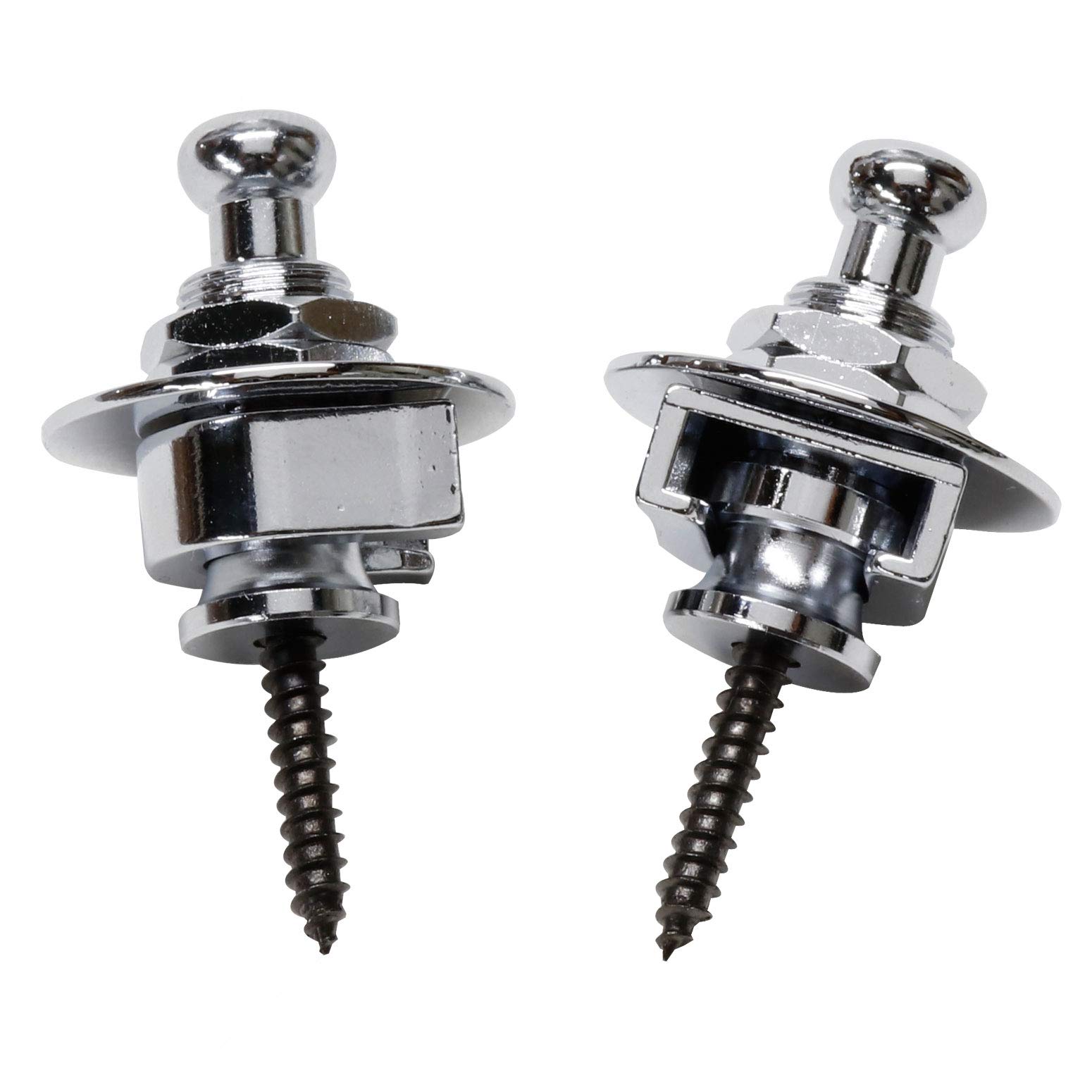 

Замки для ремня Parksons Metal Strap Lock Pins для гитары и бас-гитары, Набор из 2 шт., Хром, PSL-700C
