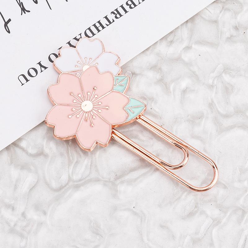 

Скрепки в виде цветущей сакуры, Детские студенческие значки, Держатели для книг, Металлические скрепки, Держатели для украшения студенческих блокнотов белый/розовый