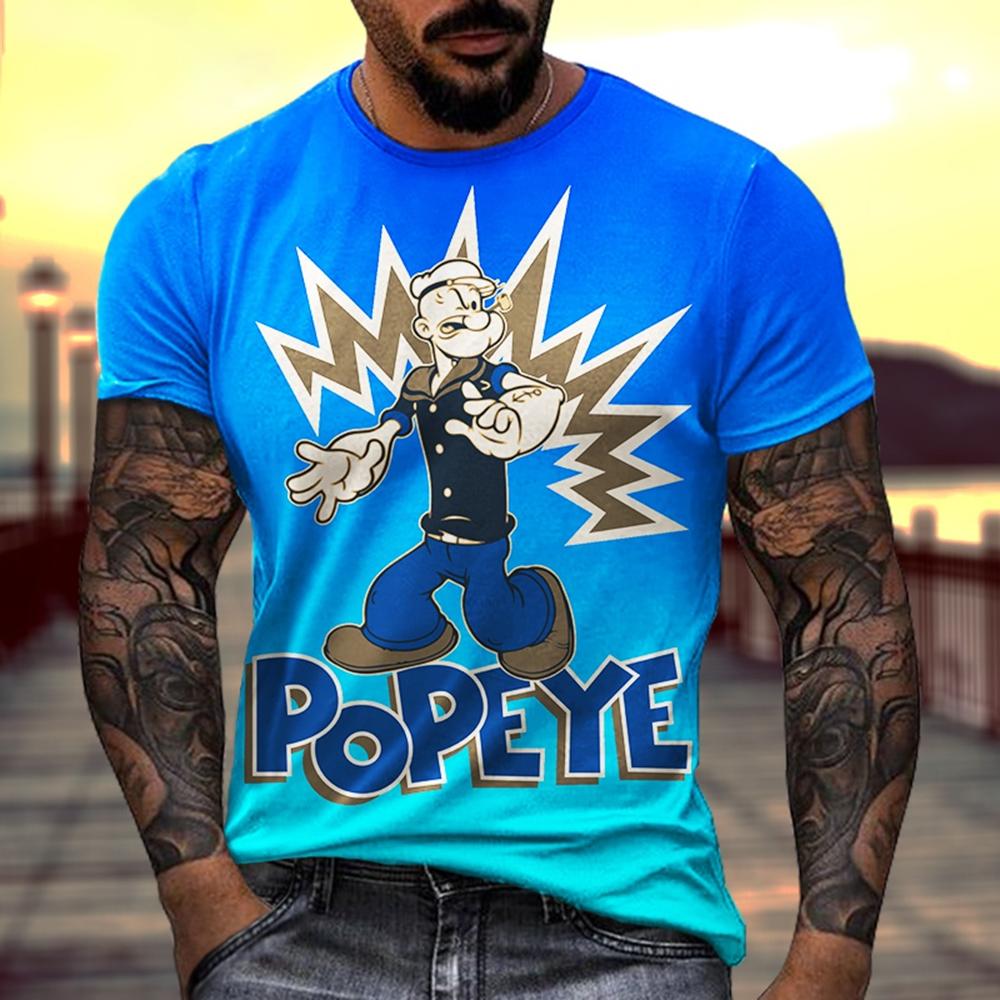 Sommer-Modetrend 3D-Druck süßes und lustiges bedrucktes Muster T-Shirt für Herren, lässiges und bequemes kurzärmeliges T-Shirt