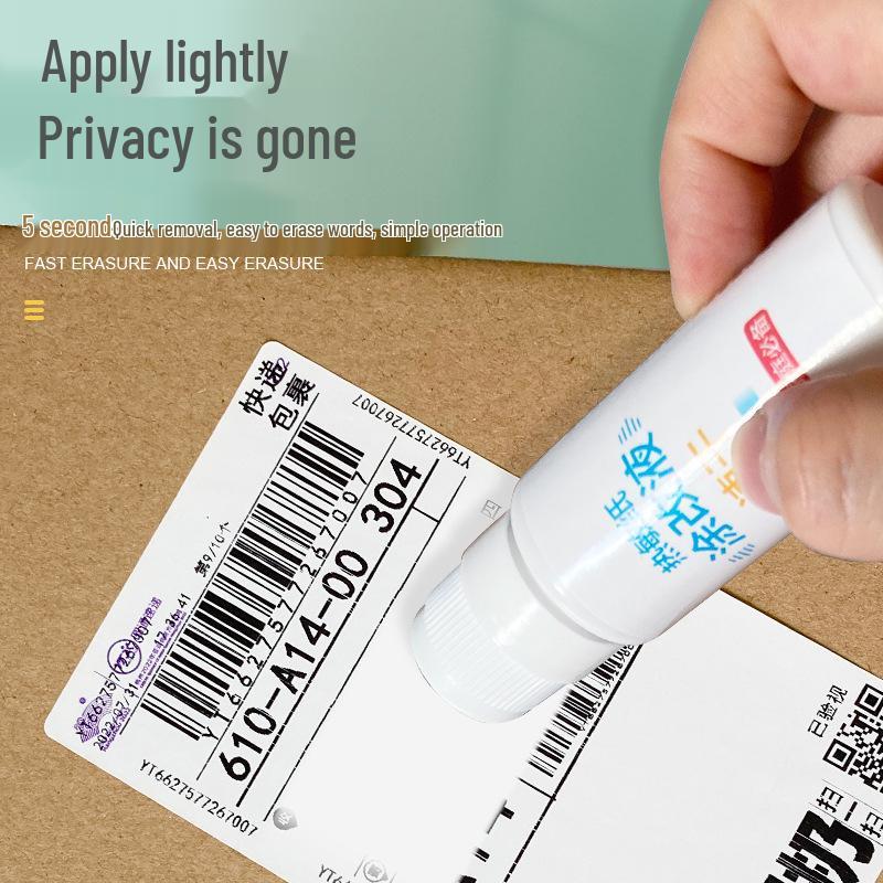 High-Capacity Quick-Dry Thermal Paper Correction Fluid for Privacy Protection and Order Removal
