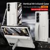 Orginal Matte Skin Feelwith S Pen Stand Phone Case for Samsung Galaxy Z Fold 7 6 5 4 3 Wristband Holder Hinge Slot Protect Cover