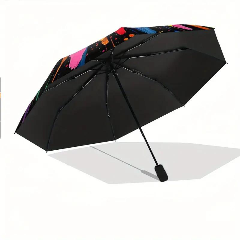 Automatic Open/Close Umbrella with a Single Button - Windproof Compact Folding Umbrella, Portable Foldable Design, Available i