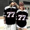 Unisex 3D Print Crew Neck Hip Hop #77 Jersey T-Shirt, Loose Casual Short Sleeve