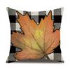 Thanksgiving Linen Pillowcase Autumn Pumpkin Print Pillow Cushion Cover