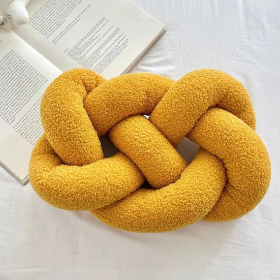 Knitted Knot Pillow Handmade Decorative Throw Pillows Soft Sofa Cushion Home Bedroom Decor Gift for Holidays Parties