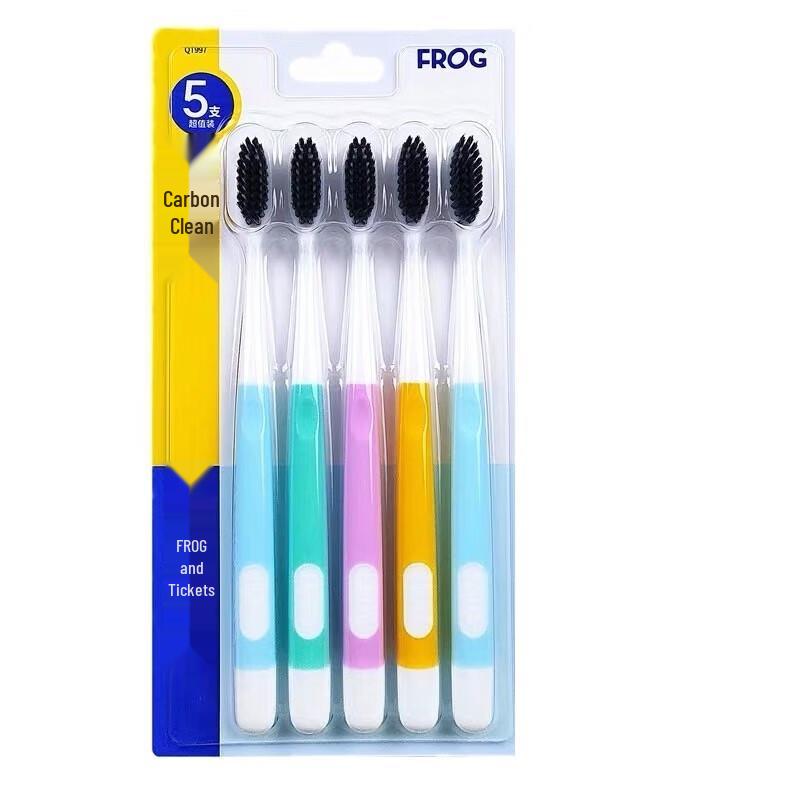 

Frog QT997 Charcoal Soft Bristle Toothbrush Family Pack