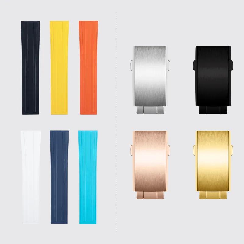 Pulseira de Relógio de Luxo Masculina 18/19/20/21/22mm Cortável Pulseira Acessórios Para Armani Omega Citizen Hamilton Casio Smartwatch Cinta