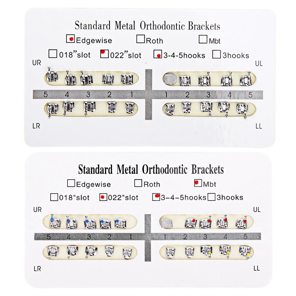 10 Packs Metal Dental Teeth Orthodontics Brackets Braces 022slot 345hooks