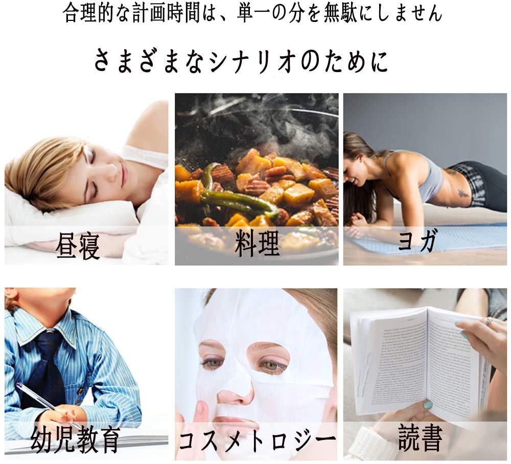 LivingHall Kitchen 60-Minute Visual Timer, Silent Timer for Kids and Adults, Time Management Tool (Black, 7.8cm X 7.8cm X 4cm)