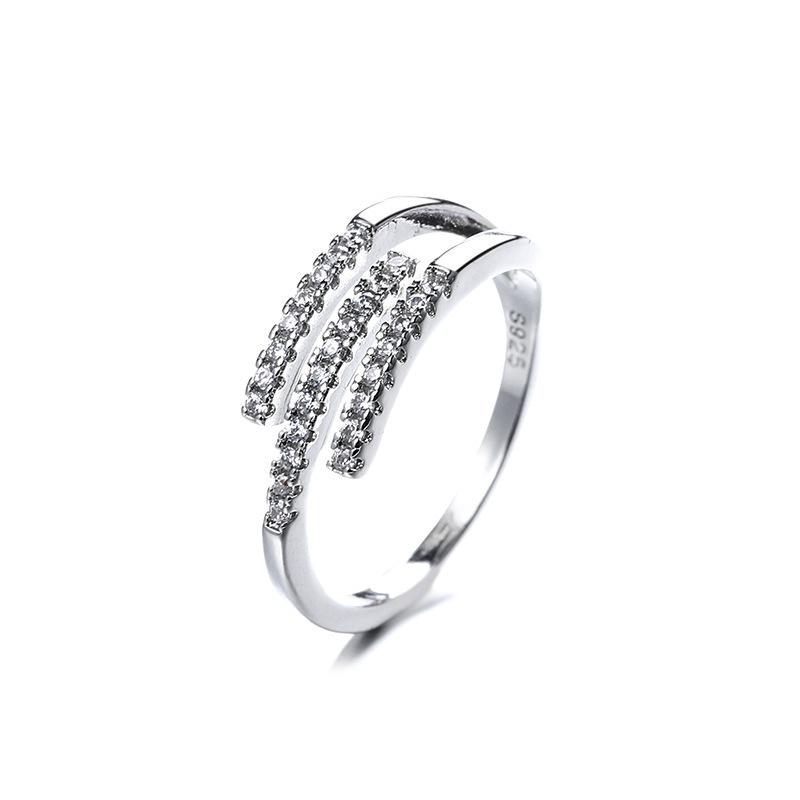 Geometric Open Index Finger Ring Female Small Broken Cross Knotted Ring