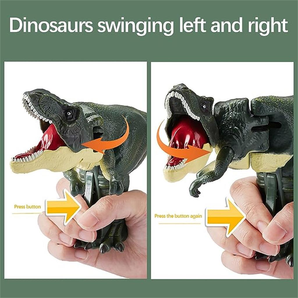 Model Pressing Dinosaur Toys With Swing  Head And Tail Movements Simulated Dinosaur Toys Easy To Operate Kids Gift With Music And Lighting
