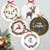 Christmas Embroidery Starter Kits Christmas Ornament Cross Stitching Set