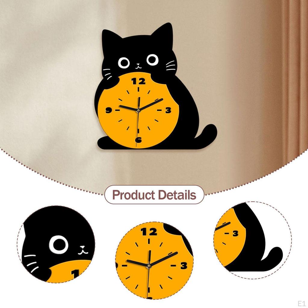 Clock Decorative Mute Elegant Fashion Non Ticking Minimalist Decoration Art for Study Room