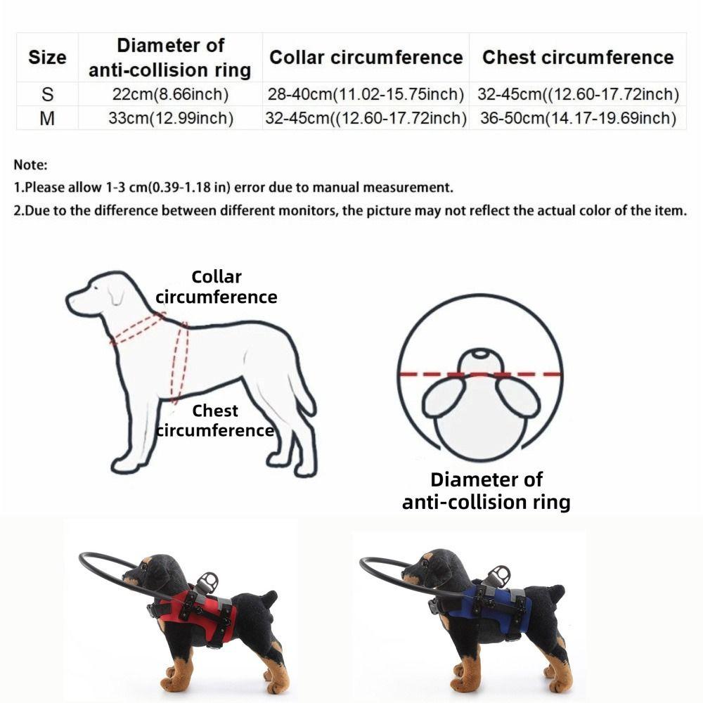 Breathable Blind Dog Safety Bumper Reflective Blind Dog Harness Pet Collision Collar  Pet Safety