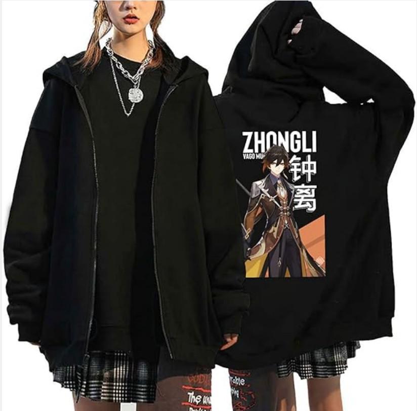 Anime Berserk Sword Legend Printed Zipper Hoodie for Men and Women, Casual Sportswear, Hoodie and Top