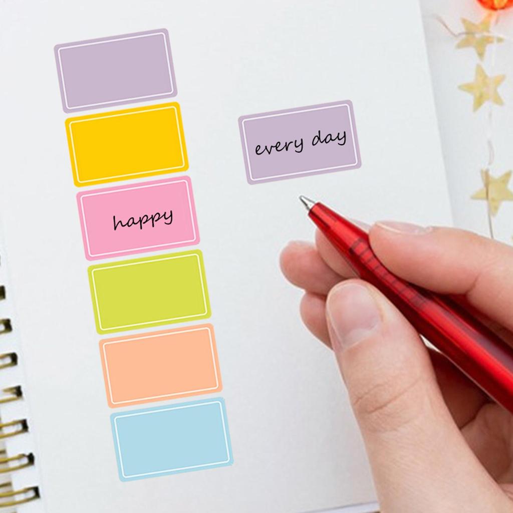 Colored Labels Stickers 500PCS Moving Box Labels Removable Rectangle Moving Labels Stickers Adhesive Solid Colors Tags Name Tags