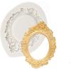 Mirror Frame Silicone Mold Fondant Sugarcraft Cake Decorating Tools Chocolate Candy Mold-Small