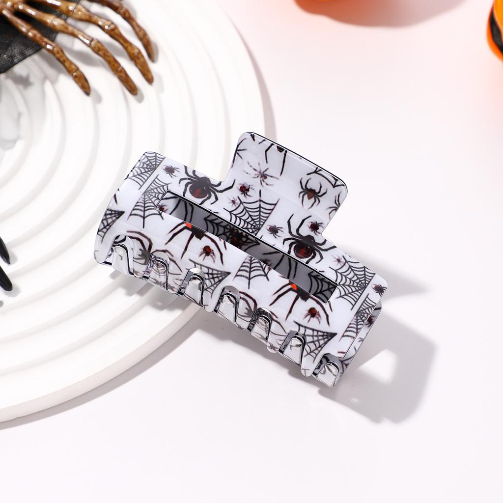 New Women Print Flower Hair Claw Crab Print Hairpin Plastic Hair Clip Clamps Large Size Hair Accessories Girl Halloween