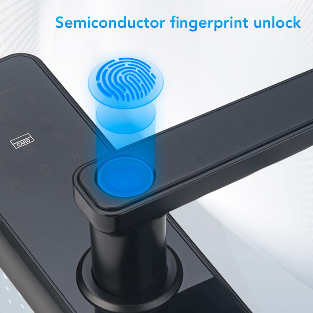 Keyless Entry   Double Lock Cylinder IC Card Fingerprint Password Mechanical Key Mobile APP Unlocking Smart