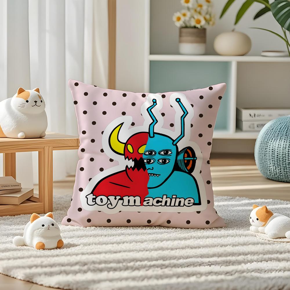 Toy M-Machines Pillow Case Silky Elegant Comfort Sofa Bed Invisible Zipper