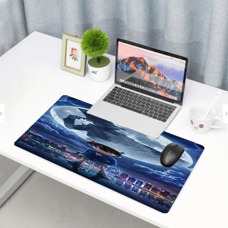 Detective Conan Print Mouse Pad, Anti‑Slip Desktop keyboard Mat, for PC Laptop Gaming Working Daily Use, Cool Festival Surprise Gift