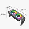 D50 RAM Radiator Heat Sink DDR4 DDR5 RAM Memory Cooler 5V 3PIN ARGB AURA Sync 4Pin PWM Dual Fan PC Memory Cooling Radiator
