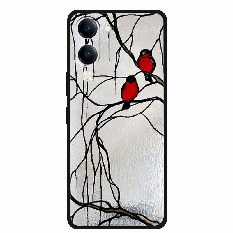 For Vivo Y29S Y29T Y19s GT 3D Cover Soft TPU Silicone Phone Case Funda Y 29S 29T 19s GT 5G Embossed Flower Blossoms Relief Para