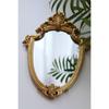 European American Retro Gold Embossed Hollow Wall Mirror Frame