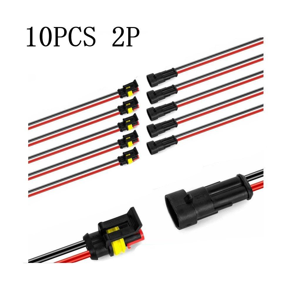5Pairs 12V 2Pin Electrical Cable Wire Connector Waterproof  Quick Disconnect Wire Connectors For Electrical Car Trucks