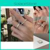 Fashionable Geometric Design Beaded Ring For Women With Elegant Adjustable Fit