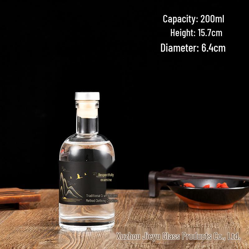 High-Grade Sealed Glass Wine Bottle for Baijiu Soaking and Long-Term Storage