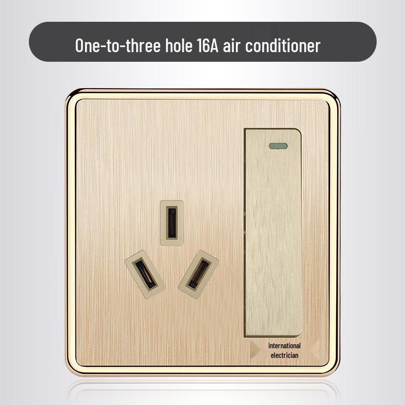 

Ruidetai Type 86 Wall Panel with 1-Gang Switch & 16A Socket (2-Pack) CN plug (adapter included)
