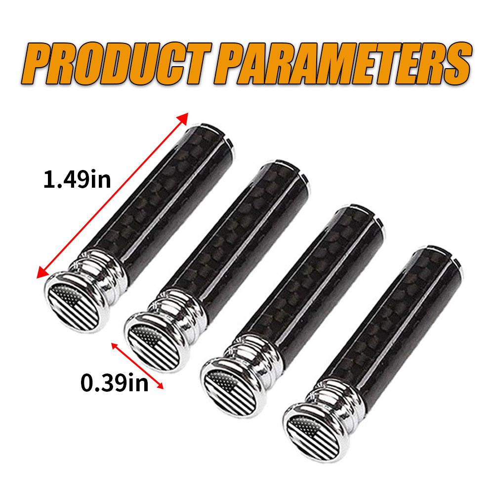 

4PCS Car Door Lock Knobs Carbon Fiber American Flag Door Lock Pin Cover Car Decorative Modification Pin Cover Auto Accessories