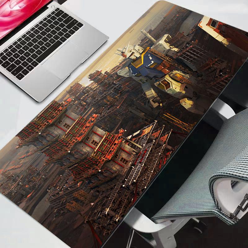Mouse Pad Large PC Computer Gamer Kawaii Gaming Accessories Mousepad Keyboard Mobile Suit Gundam Desk Mat Carpet Table
