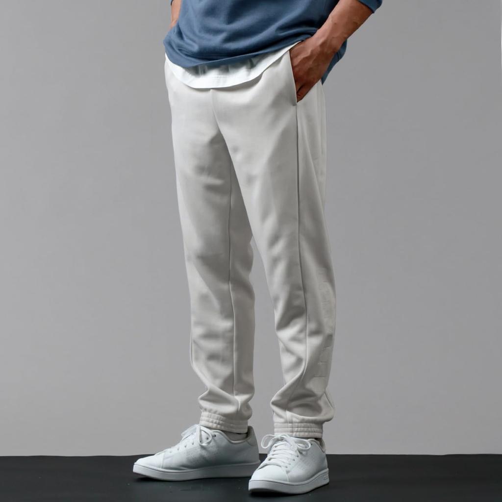 [Converse] Men's Track Pants, Jogger Pants, Logo Print, Sweatpants, Easy Pants, Loungewear, Training Pants, Light Gray, Size L