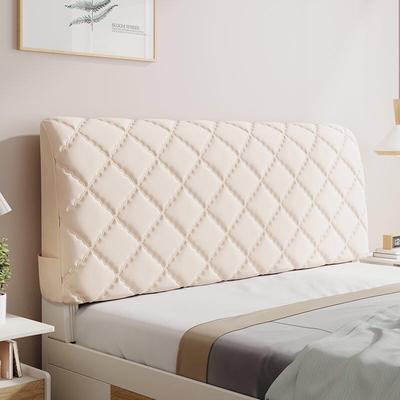 Plaid Bed Head Cover Soft Plush Warm Winter Universal Bed Back Cover Thicken Wrap Bedroom Bed Headboard Dust Protector