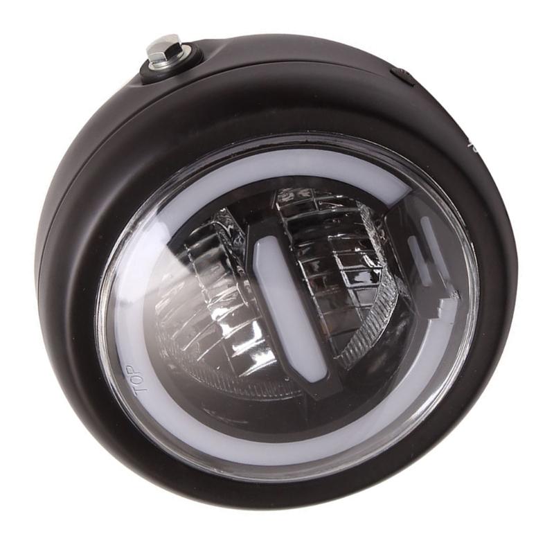 Retro Motorcycle LED Daytime Running Headlight Modified Metal Shell For Longevity And Enhanced Comfort Quick Install