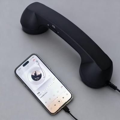 Retro-Handy-Hörer mit Typ-C-Stecker - Kreativer externer Retro-Kopfhörer-Telefonhörer
