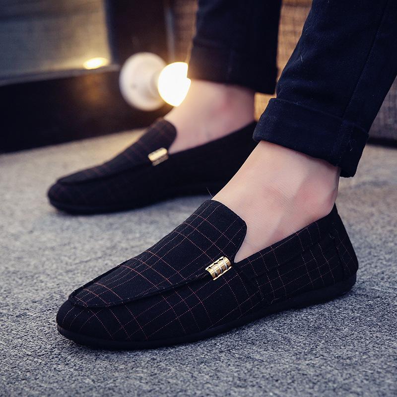 Bean Shoes Men's Slip-on British Shoes Men's Casual Shoes Loafers